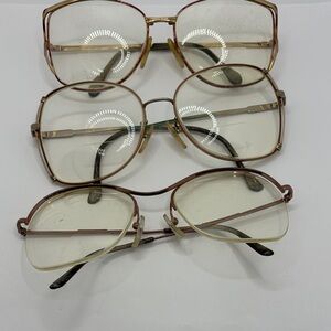 Vintage 1980’s Luxottica Roseburst Eyeglasses Frames GEP Italy & France used